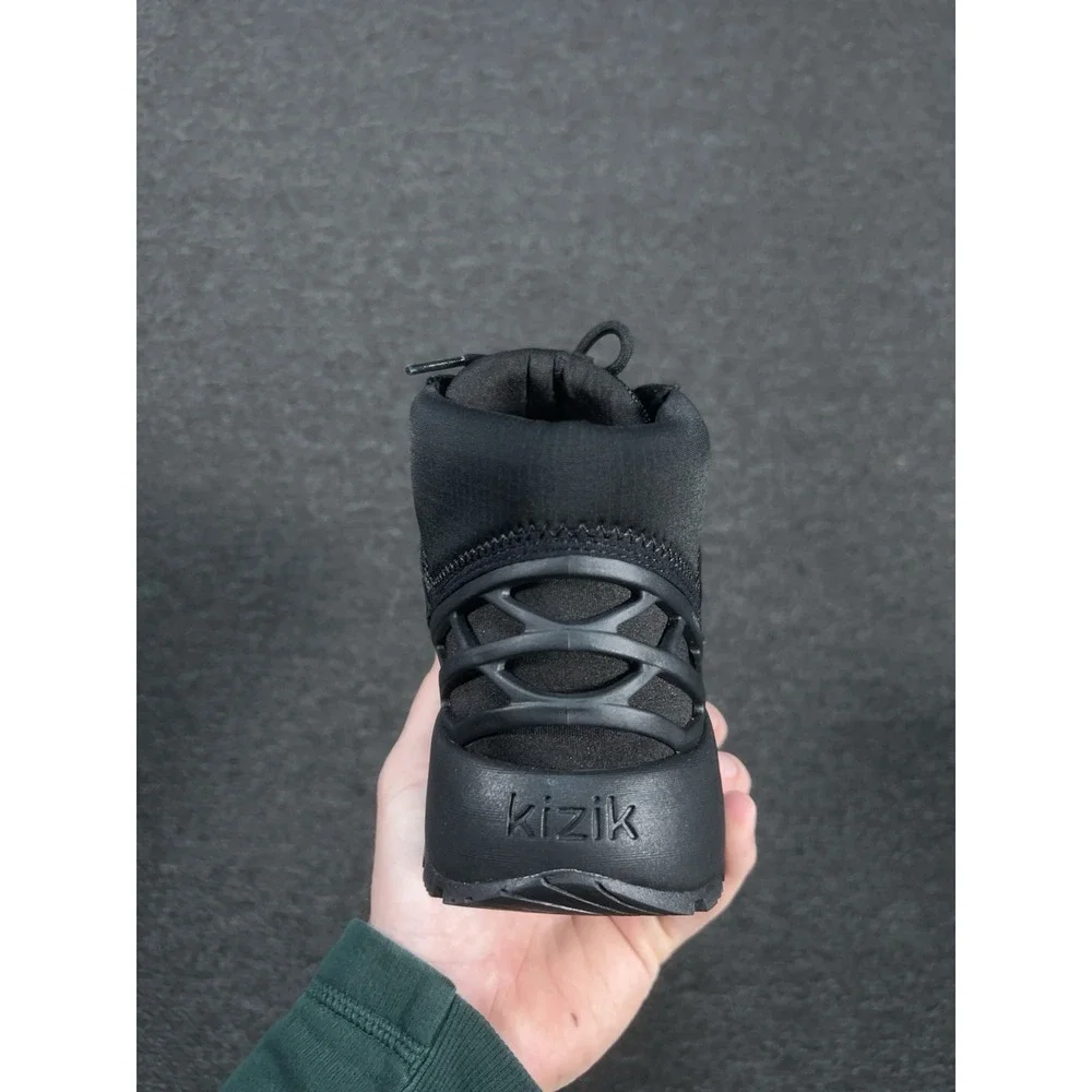 New Kizik Unisex Wasatch Mid Waterproof Hiking Black Shoes Boots Men 4.5 Women 6
